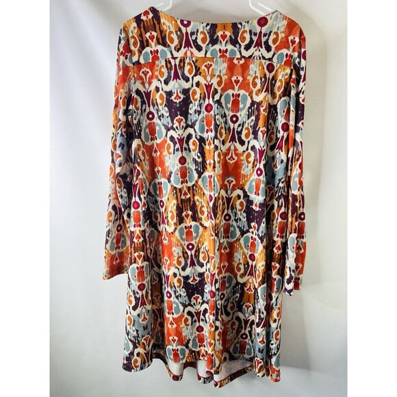 Japanese Weekend Rainbow Geometric Slinky Dress Artsy - Picture 6 of 8